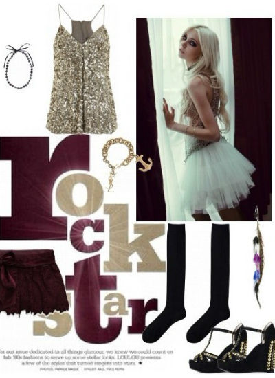 ��Ƭ����+ѩ������ȹ+��ɫ��Ͳ��+í���߸�Ь